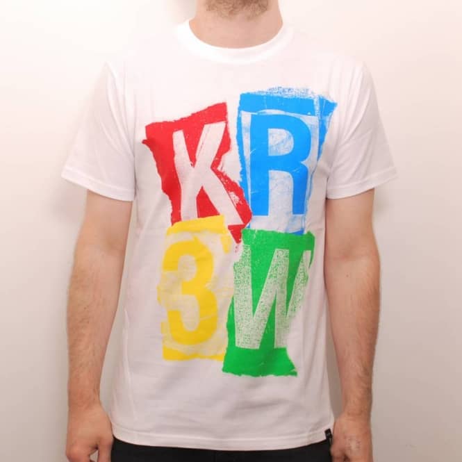 KR3W Skateboarding Logo - Kr3w Ransom Regular Skate T Shirt White CLOTHING From Native