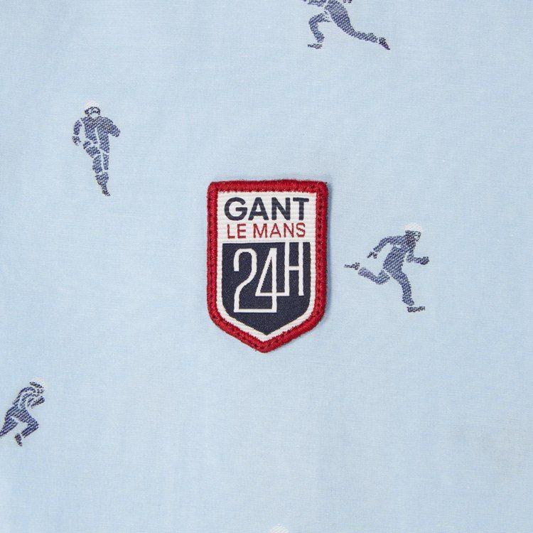 Blue Running Man Logo - Large Discount Gant Discount Gant Running Man Print Shirt Blue