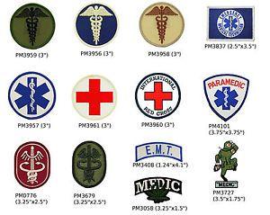 Army Red Cross Logo - EMT First Aid Patches - Paramedic, Red Cross, Caduceus,Tactical Army ...