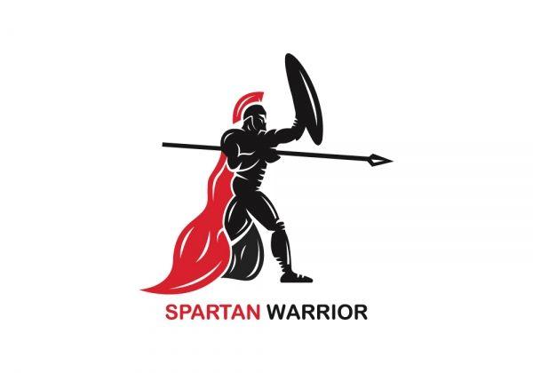 Warrior Spear Logo - Shield Spartan Warrior