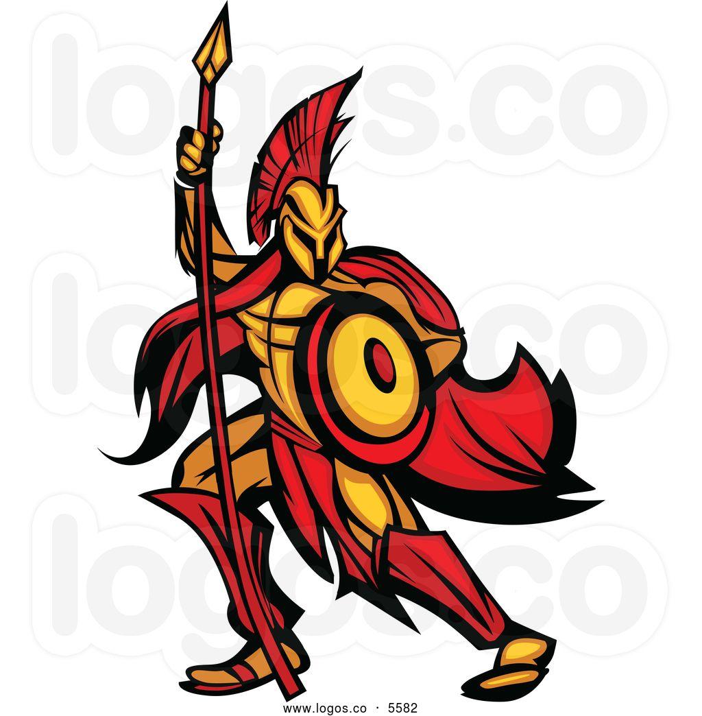 Warrior Spear Logo - Spartan Warrior Logo Clipart
