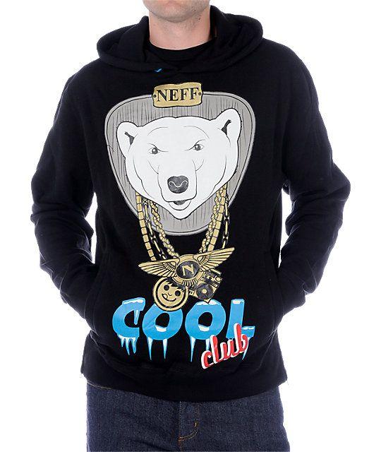 Cool Neff Logo - Neff Cool Club Black Hoodie