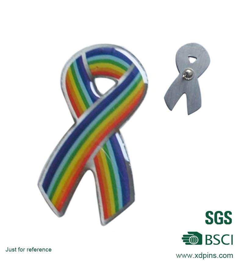 Rainbow Person Logo - rainbow ribbon shaped lapel pin MOQ:100pcs All products are ...