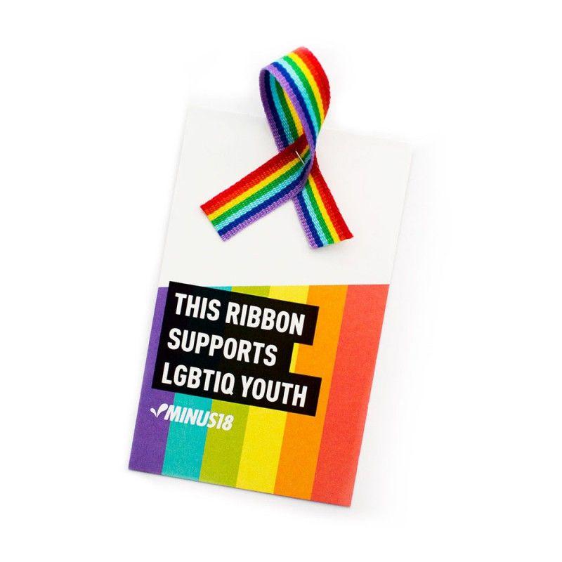 Rainbow Ribbon Logo - Rainbow Pride Ribbons - Bag of 20