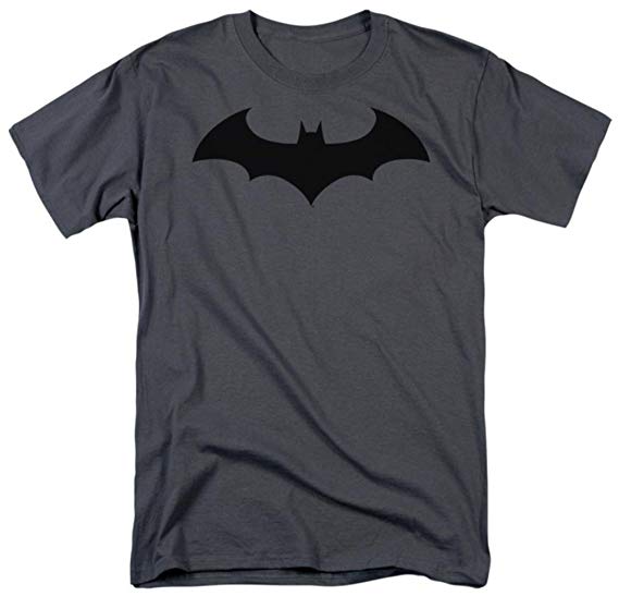 Gray Bat Logo - DC Comics Batman Bat Fly Charcoal Tee Shirt T Shirt