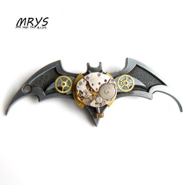 Gray Bat Logo - steampunk gothic punk gray bat batman watch movements parts gears