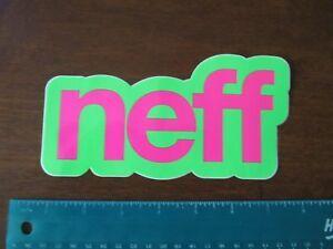 Cool Neff Logo - Authentic NEFF Sticker Bright Green with Bright Pink Letters 7