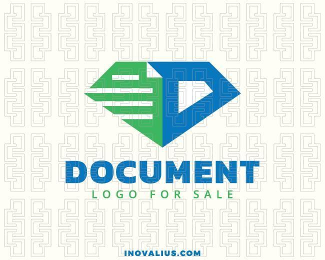 Google Document Logo - Document + Diamond Logo Template | Inovalius