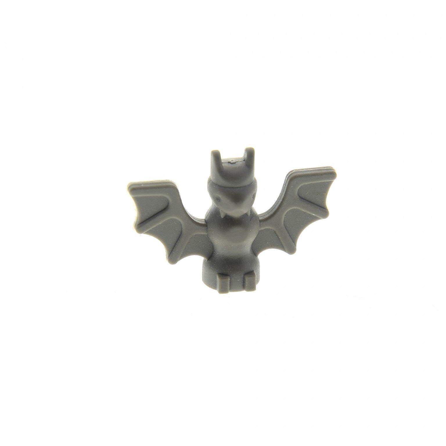 Gray Bat Logo - x Lego brick dark gray Bat for Set 5988 6028 6029 30103