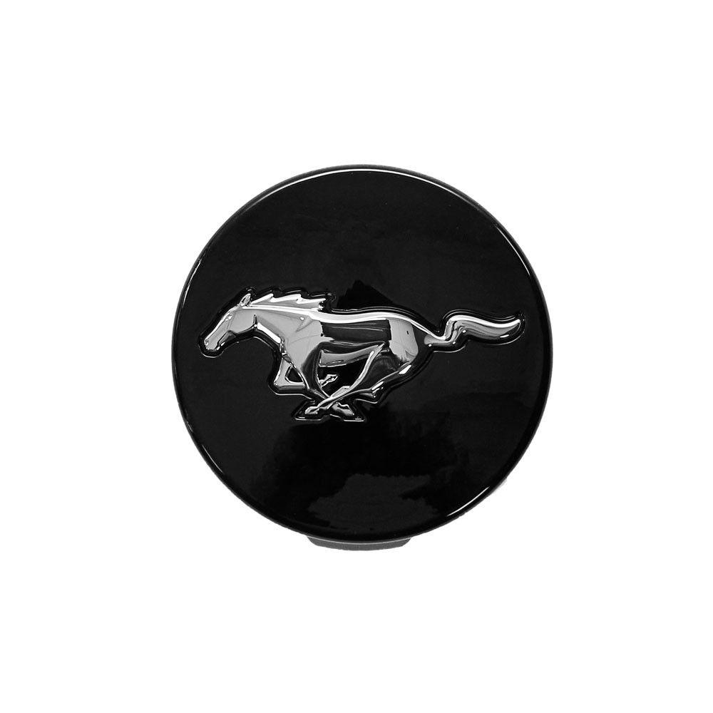 Ford Mustang Pony Logo - Ford Performance M-1096-O Mustang Wheel Center Cap Black With Chrome ...