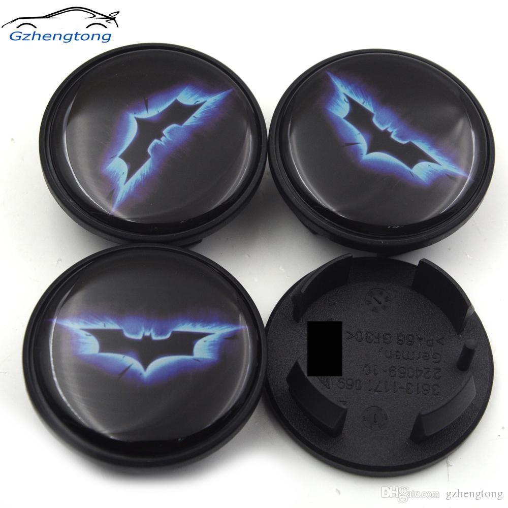 Gray Bat Logo - Gzhengtong 54mm Wheel Center Hub Caps Car Emblem Batman BAT Logo