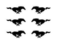 Ford Mustang Pony Logo - Ford Mustang Left & Right Vinyl Decals GT Horse Pony Logo Small 2