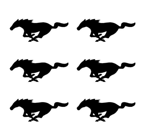 Ford Mustang Pony Logo - 6 Ford Mustang Vinyl Decals GT Horse Pony Logo Small 2