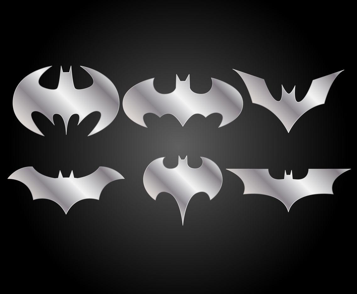 Gray Bat Logo - Six Batman Logo Vector Set Vector Art & Graphics
