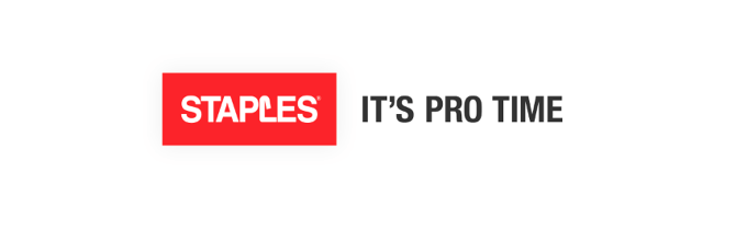 Pro Time Staples Logo - STAPLES IT'S PRO TIME