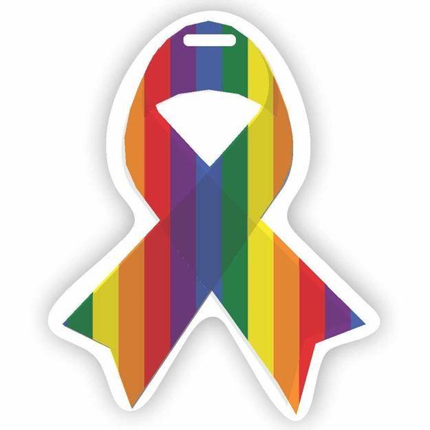 Rainbow Ribbon Logo - MySafeTag. Rainbow Ribbon Luggage Tag