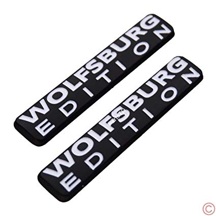 Wolfsburg Edition Logo - Amazon.com: 2x Wolfsburg Edition Emblem Badge Plate Trim Decal for ...