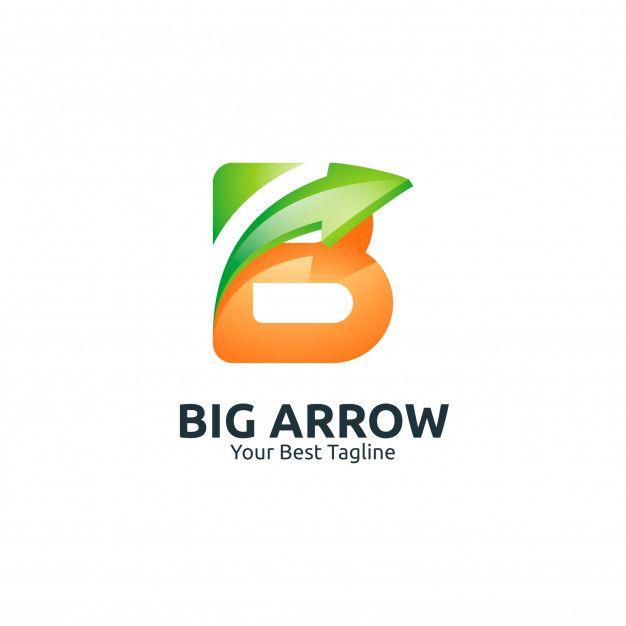 Big Letter B Logo - Orange letter b logo illustration template Vector