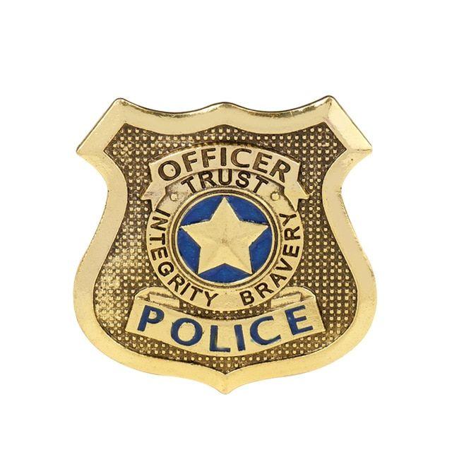 Officer Logo - MQCHUN Movie POLICE BADGES Officer Logo Alloy Badge Brooch ...