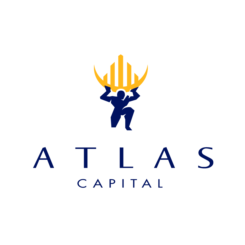 Skyline Logo - SOLD – Atlas Capital—Man Holding City Skyline Logo Design | Logo Cowboy