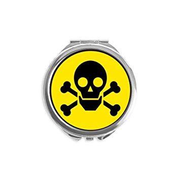 Hand in Yellow Circle Logo - Yellow Dangerous Chemical Toxic Radiation Symbol Mirror