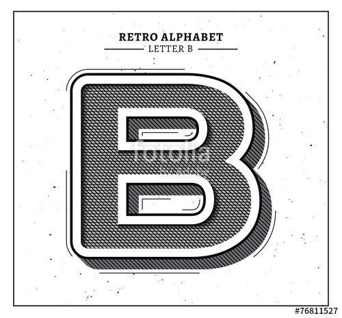 Big Letter B Logo - Retro style big letter B icon