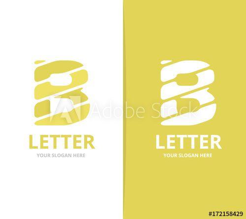 Big Letter B Logo - Unique vector letter B logo design template. this stock vector