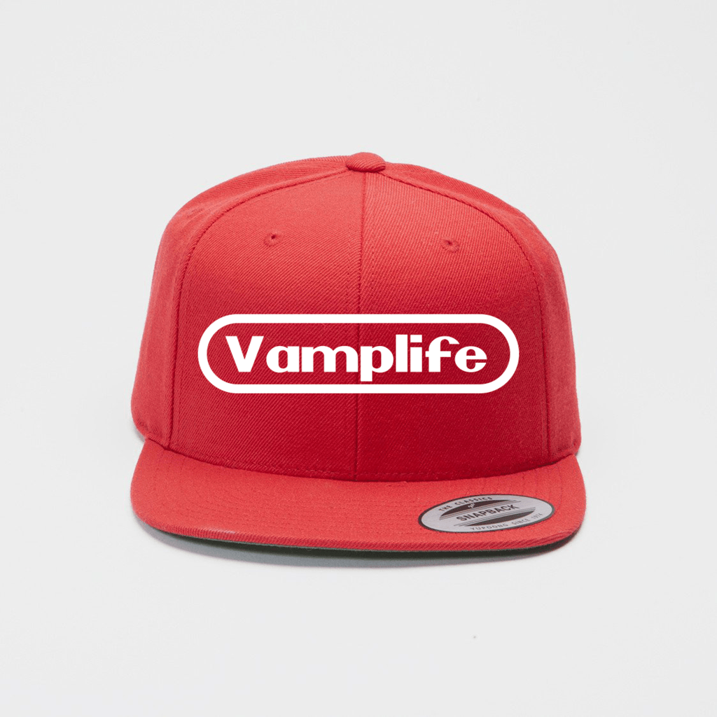 Vampire Life Logo - Nintendo Vamp Snapback Red
