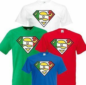 Sports Superman Logo - SUPERMAN ITALY logo T Shirt Italian Rugby Football sports | eBay