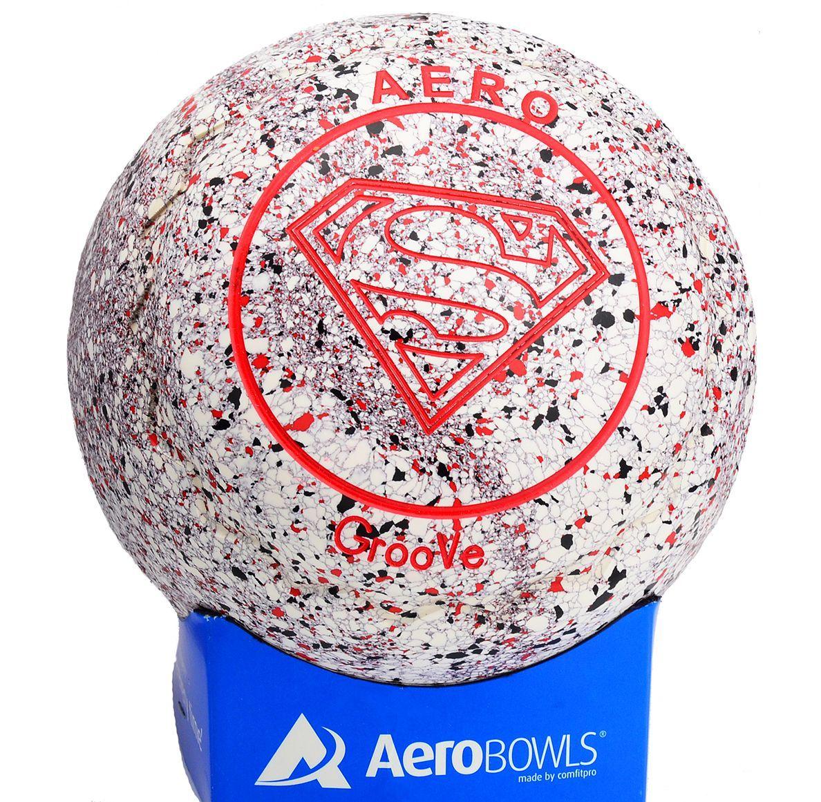 Sports Superman Logo - Aero GrooVe lawn bowl in Snow color with Superman logo. | Lawn bowls ...