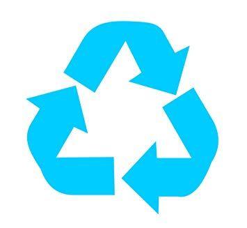 Blue Recycle Logo - Amazon.com: Dixies Decals RECYCLE SYMBOL - Recycle With Color: LIGHT ...
