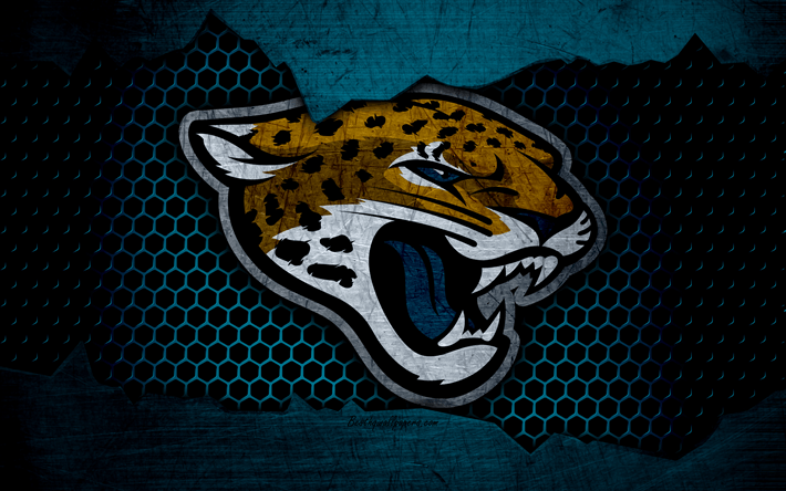 Jackson Jaguars Logo - Download wallpapers Jacksonville Jaguars, 4k, logo, NFL, american ...