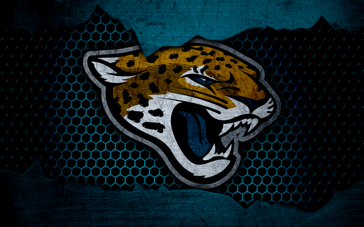 Jackson Jaguars Logo - Download wallpaper Jacksonville Jaguars, 4k, logo, NFL, american