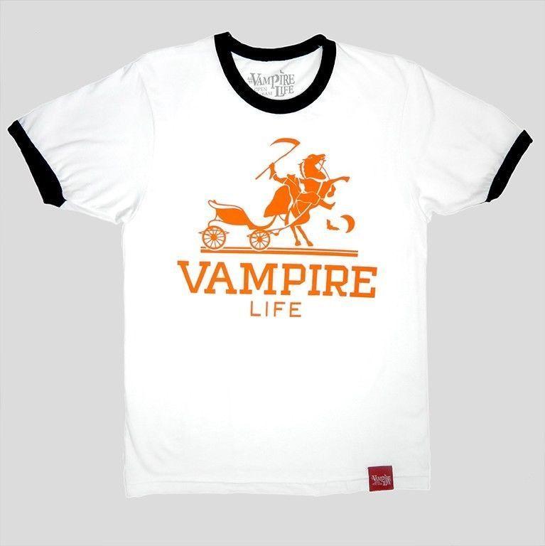 Vampire Life Logo - VAMPIRE LIFE HERMES LOGO Graphic Tee By JIM JONES 100% Cotton Grey T ...