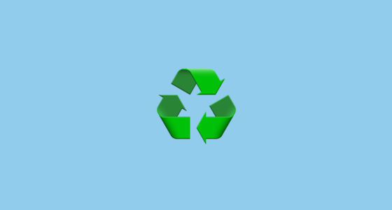 Blue Recycling Logo - ♻ Black Universal Recycling Symbol Emoji