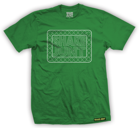 Oz Box Logo - Shake Junt Outline Box Logo T-Shirt Green