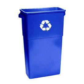 Blue Recycle Logo - Garbage Can & Recycling | Recycling | Impact® Thin Bin™ ...
