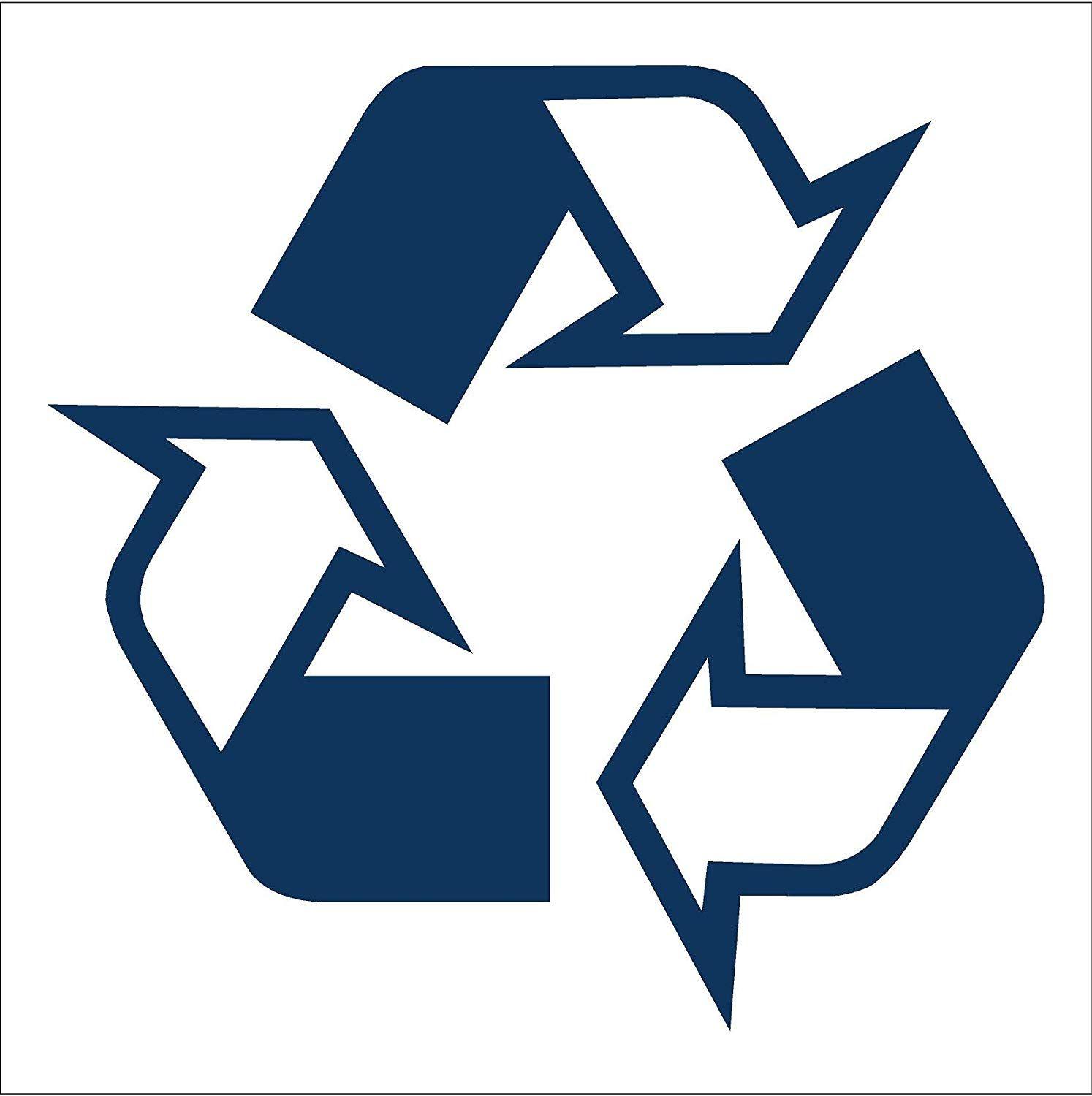 Blue Recycle Logo - Amazon.com: Crawford Graphix Recycle Symbol Decal (4
