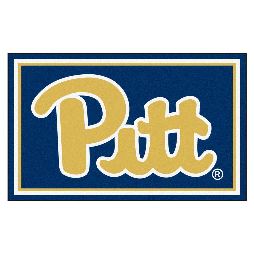 Pittsburgh Blue Logo - FANMATS NCAA of Pittsburgh Blue 6 ft. x 4 ft. Indoor
