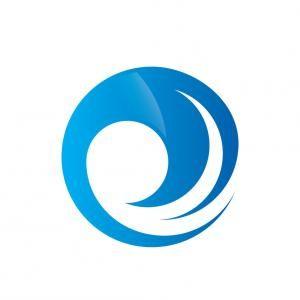 Round Swirl Logo - Water Wave Round Swirl Logo Vector