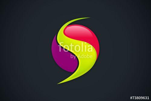 Round Swirl Logo - 3D S letter round swirl logo vector