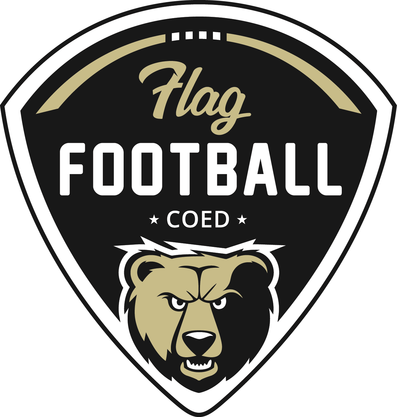 Black Football Logo - TBJFC Coed Flag Football Logos