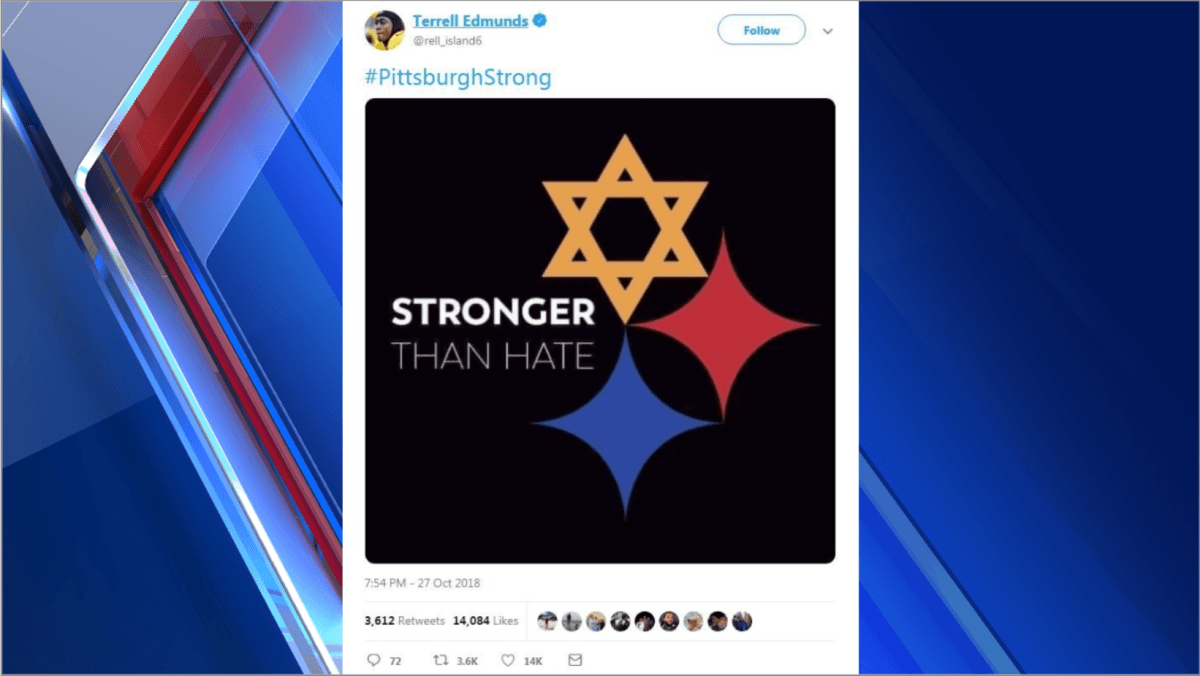 Pittsburgh Blue Logo - Internet Version of Pittsburgh Steelers Logo Sends Message 'Stronger