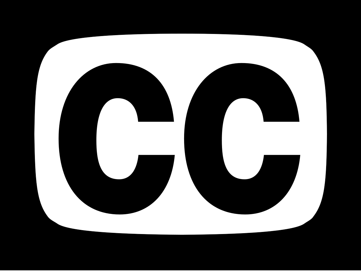 CC and White Logo - Closed captioning