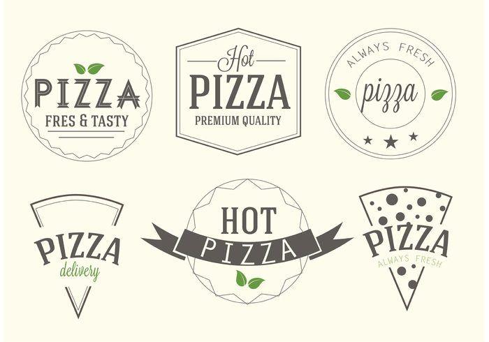 Blank Food Logo - Free Vector Pizza Labels - WeLoveSoLo