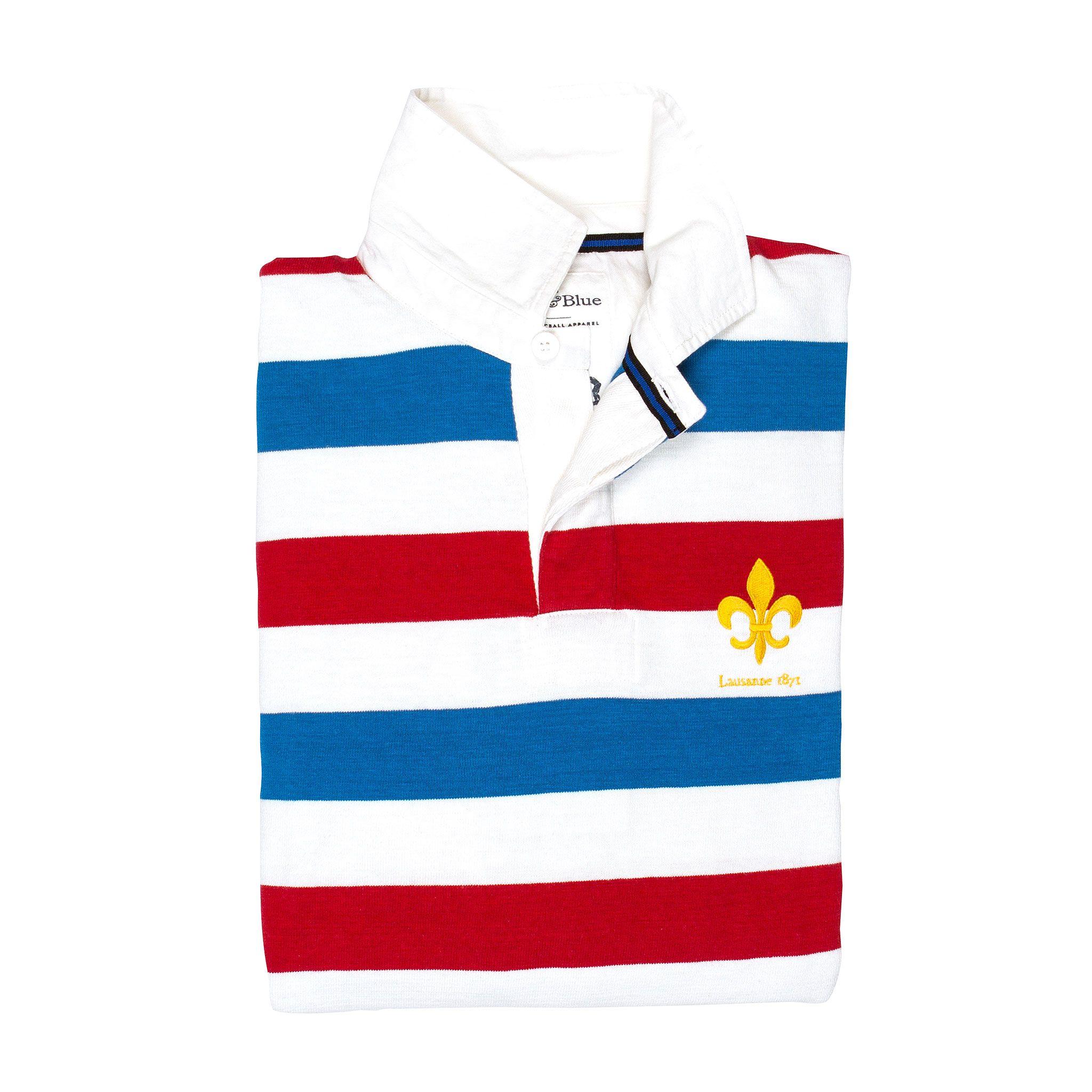 Red White and Blue Clothing and Apparel Logo - Red White And Blue Rugby Shirt