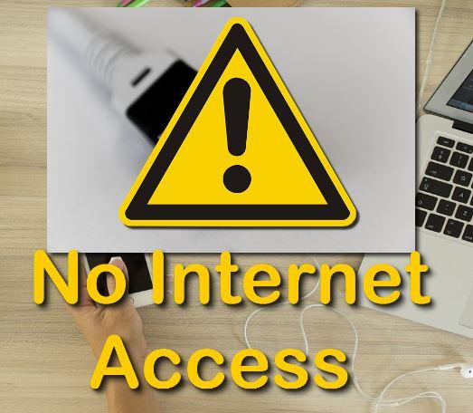 Yellow Triangle Logo - How to Fix Yellow Triangle or No Internet Access - BlogTechTips