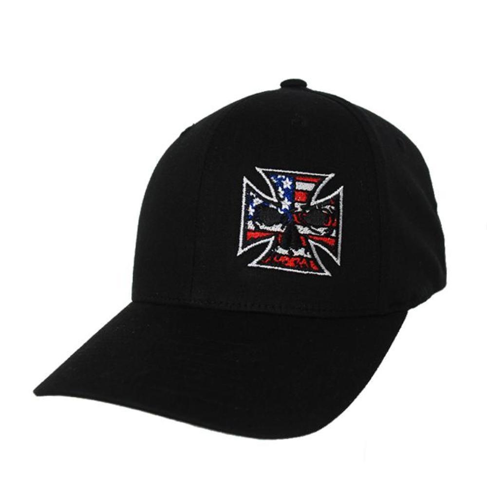 Red White and Blue Clothing and Apparel Logo - NEW Black Flexfit Never Fade Fitted Hat - Red, White & Blue Stitch ...
