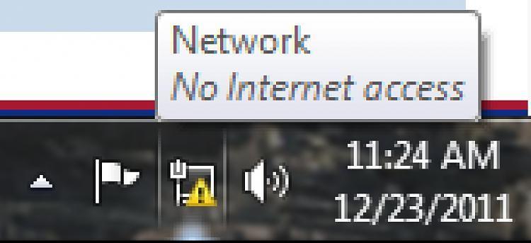 Triangle Internet Logo - Yellow Triangle on network icon - Windows 7 Help Forums