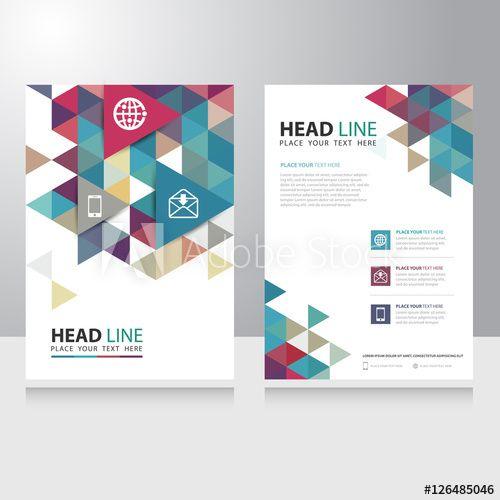 Triangle Internet Logo - Abstract Triangle internet communication Brochure Flyer design ...